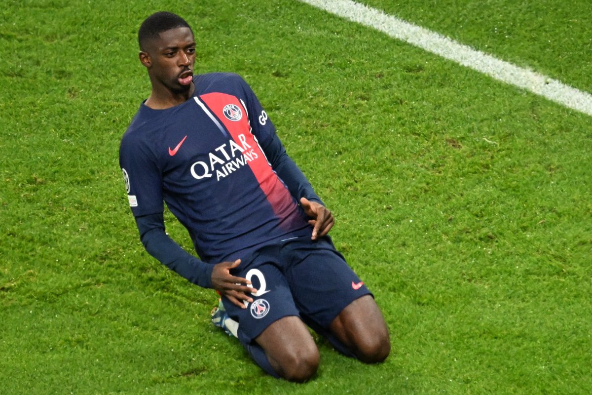 Ousmane Dembele has been directly involved in 14 goals (2 goals & 12 assists) for PSG this season. Only Kylian Mbappe has scored or assisted more goals (48). What a finish on his 'weaker' foot. ⚽️