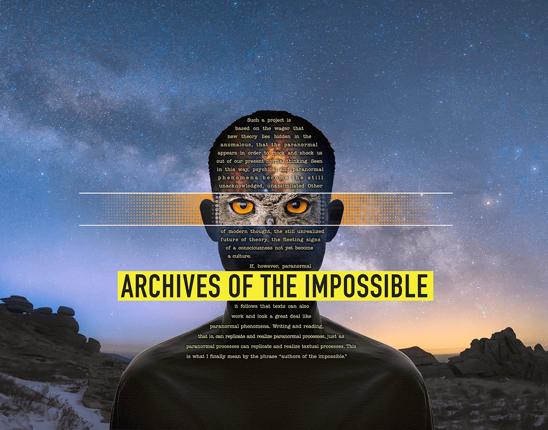 'Archives of the Impossible is presently undertaking a two-year meta-data research study in collaboration with the John Mack Institute...(analyzing) various archival collections related to ‘alien abduction.’ This study will be the first of its kind...” news.rice.edu/news/2024/deca…