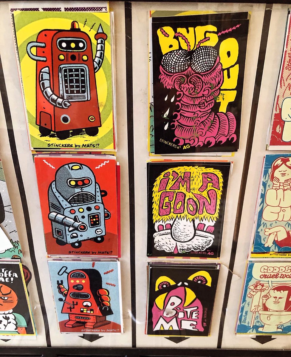 The #Stinckers Machine at @giant_robot gallery is my FAVORITE sticker vending machine! 💕💕💕💕