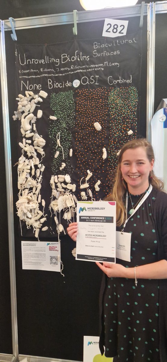 Thank you #AccessMicro for a poster prize at @MicrobioSoc #Microbio24 for our @UnravBiofilms poster!