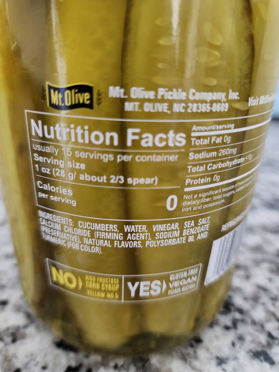 MissMcButterfly's tweet image. @MtOlivePickles #Kuduos to you!!!  You did it again!!!  No #Yellow5 or 6!  Granted it's only the Kosher jar, but it's a start! I haven't had store jar pickles in over 20 years and you did NOT disappoint in taste! #ThankYou!