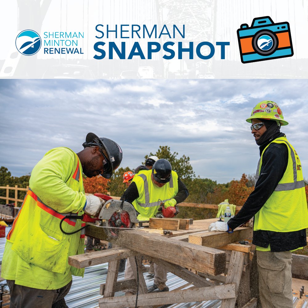 We are so thankful for the crews working to ensure the Sherman Minton bridge has up to 30 more years of life. #ShermanSnapshot