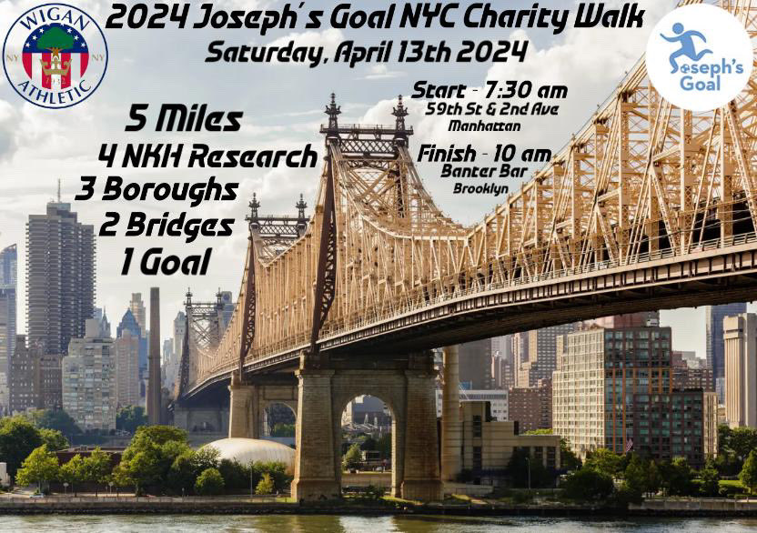 Wigan Athletic NYC Fan Club (@ticsinnyc) on Twitter photo Start your Saturday in style with Joseph's Goal Charity Walk before watching Wigan vs. Lincoln @ Banter Bar. We'll be celebrating staying up + fundraising for vital research into NKH! Donation link in bio if you can't join us but want to support <a href="/JosephsGoal/">Joseph's Goal</a> Start your Saturday in style with Joseph's Goal Charity Walk before watching Wigan vs. Lincoln @ Banter Bar. We'll be celebrating staying up + fundraising for vital research into NKH! Donation link in bio if you can't join us but want to support <a href="/JosephsGoal/">Joseph's Goal</a>