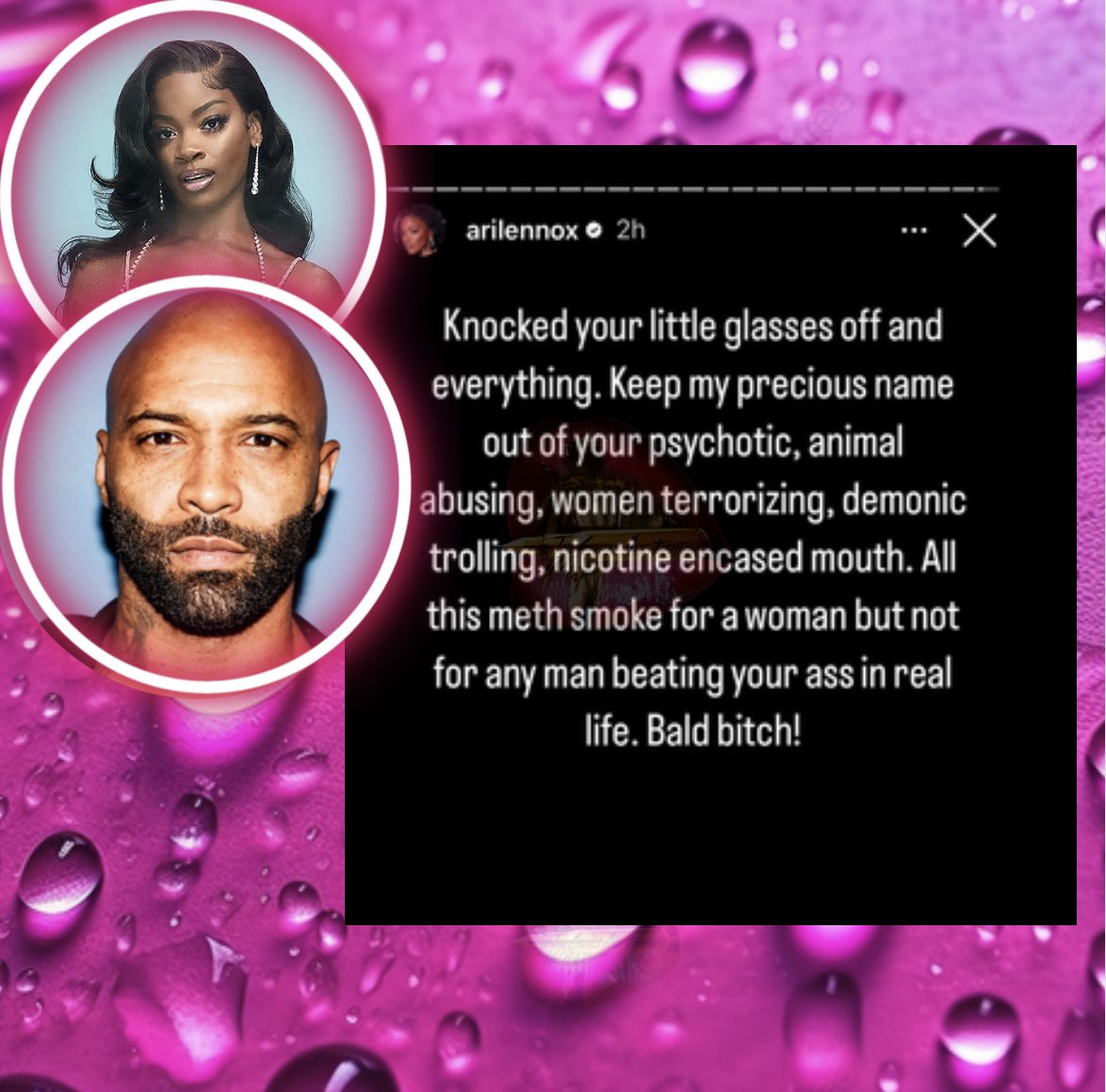 #AriLennox with a message for #joebudden