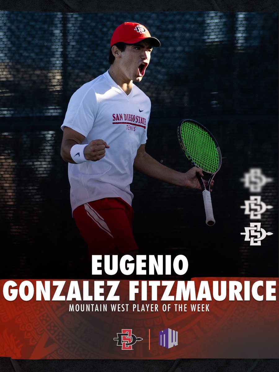 E clinched the doubles point and the match against New Mexico after winning both singles and doubles against Air Force to bring home @MountainWest Player of the Week! #GoAztecs