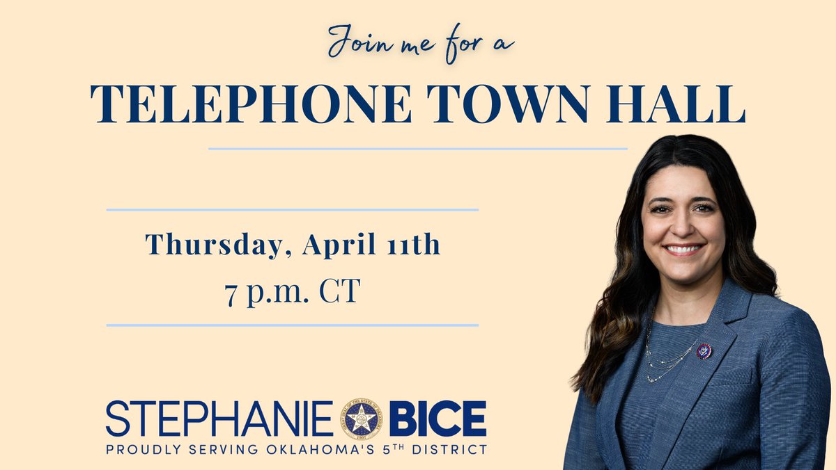 🚨☎️Join me for a Telephone Town Hall TOMORROW, April 11 at 7 p.m. CT! I'll give a brief update on what's happening in Congress, and then take your questions. Dial (833) 305-1731 to join the call.