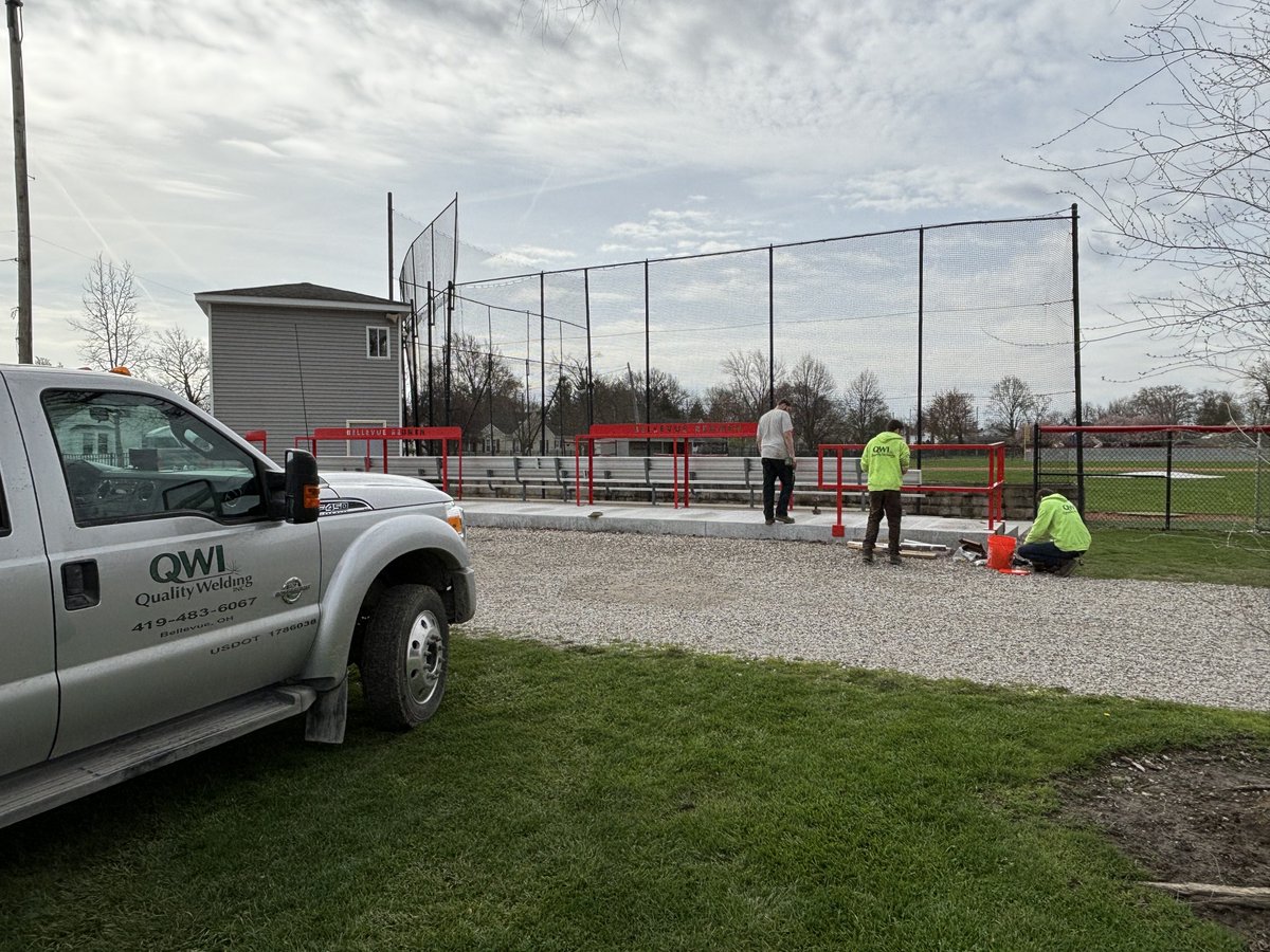 Thank You J &amp; H Concrete, Quality Welding, Athletic Boosters, and  Bellevue Baseball Club for your help improving the fan experience at the HS Baseball field. #BellevueStrong #GoRed 🅱️ ⚾️