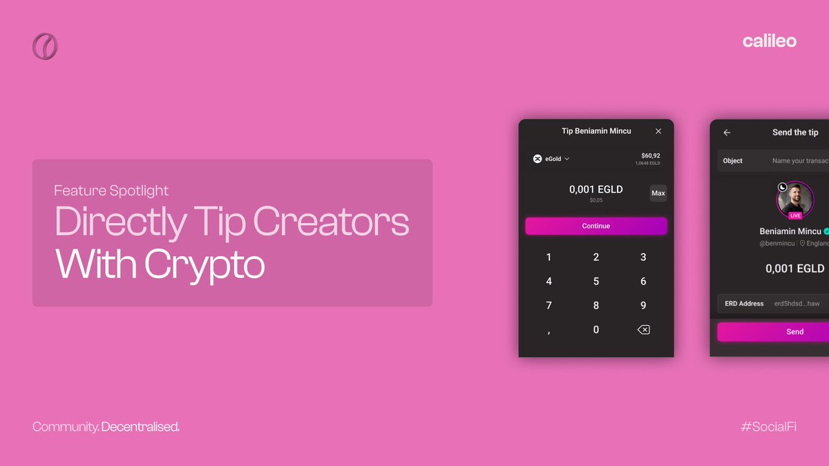 Calileo are built on the fundamental principles of freedom and economic fairness. We believe all creators should have the chance to be rewarded for their efforts. We are giving creators the tools to receive tips directly from their Calileo audience. Try our tipping feature for…