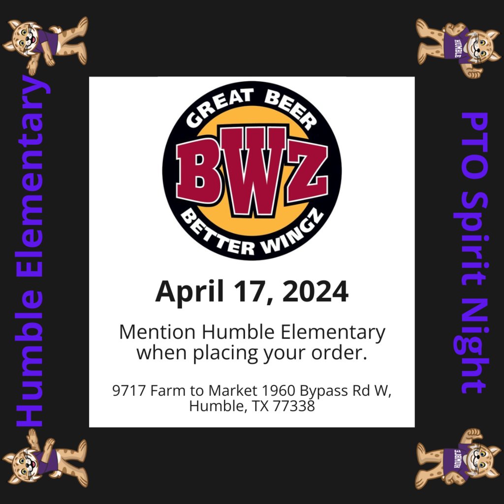 Spirit Night at Brewingz Wednesday, April 17, 2024 Click Here for More Information: 5il.co/2hlwj