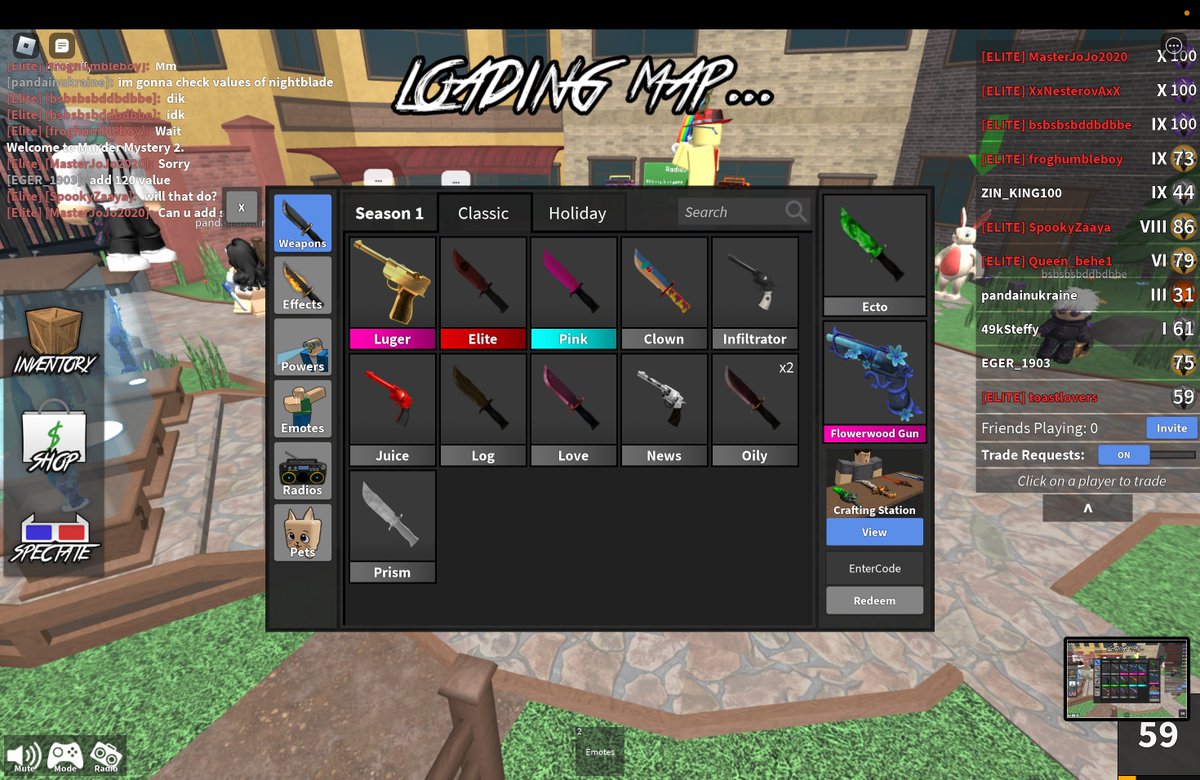 hi new 2 mm2 trading any offers for my inv would be appreciated im looking for heartblade and batwing especially
also im willing to pay robux and to go first if ur trusted

#mm2 #mm2trades #mm2trading #mm2tradings #murdermystery2 #roblox #robux