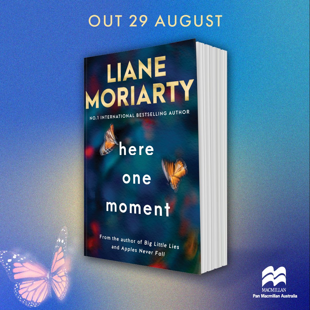 Liane Moriarty has announced her new novel, HERE ONE MOMENT, will be released in Australia and New Zealand on 29 August 2024. Find out more and pre-order your copy now: panmacmillan.com.au/here-one-moment