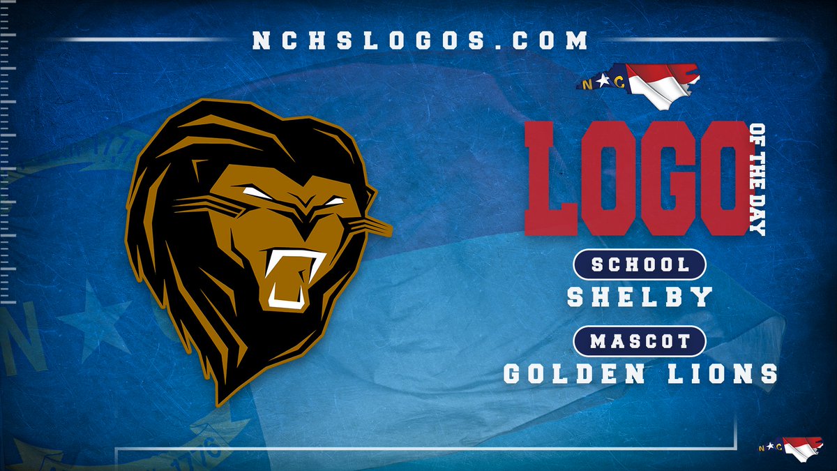 Today's #NCHSLogoOfTheDay takes us to Cleveland County to ✔️ out the Shelby Golden Lions🟫🦁 @shelby_athlete @ShelbyHigh1877 @goldenlionbball @WbbGoldenLions @GldLionFootball @shelby_baseball @CleveCoSchools nchslogos.com/Shelby_GoldenL… #nchsfb #nchshoops