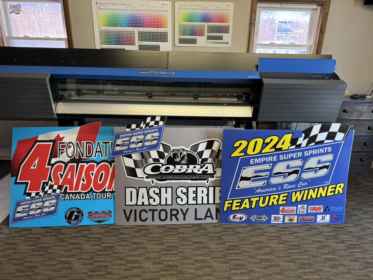 Thank you The Sign Shop at Kinneys for the 2024 victory lane signs! Looking for race season to start so we can use them.
