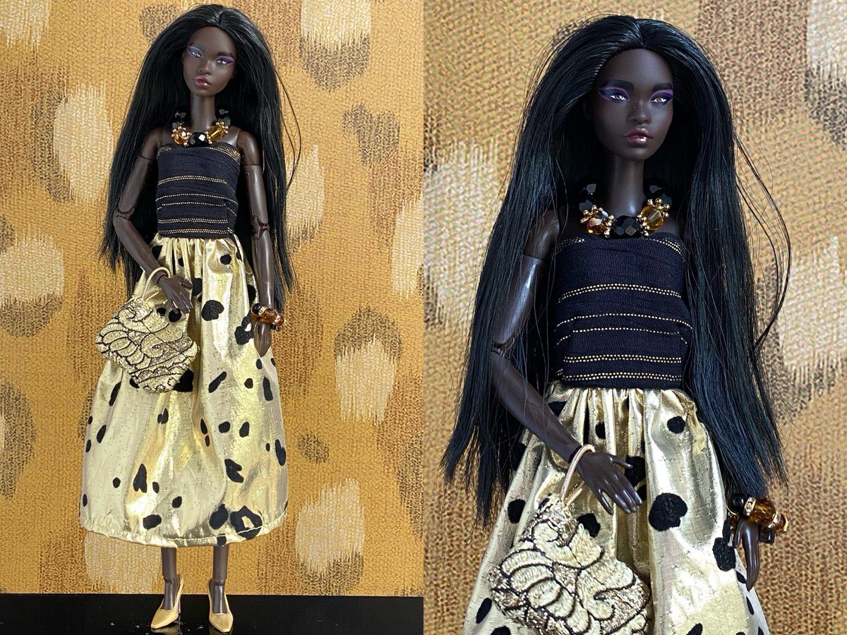 Handmade Fashion Doll gold and black leopard print strapless m by BCtogs etsy.me/3TVkU4b via @Etsy #barbie #barbiedoll #barbiegirl #barbiedollclothes #handmade #handmadebarbiedollclothes #dollclothes #dolls #dollcollector #barbiecollector #dollphotographer #barbiemovie
