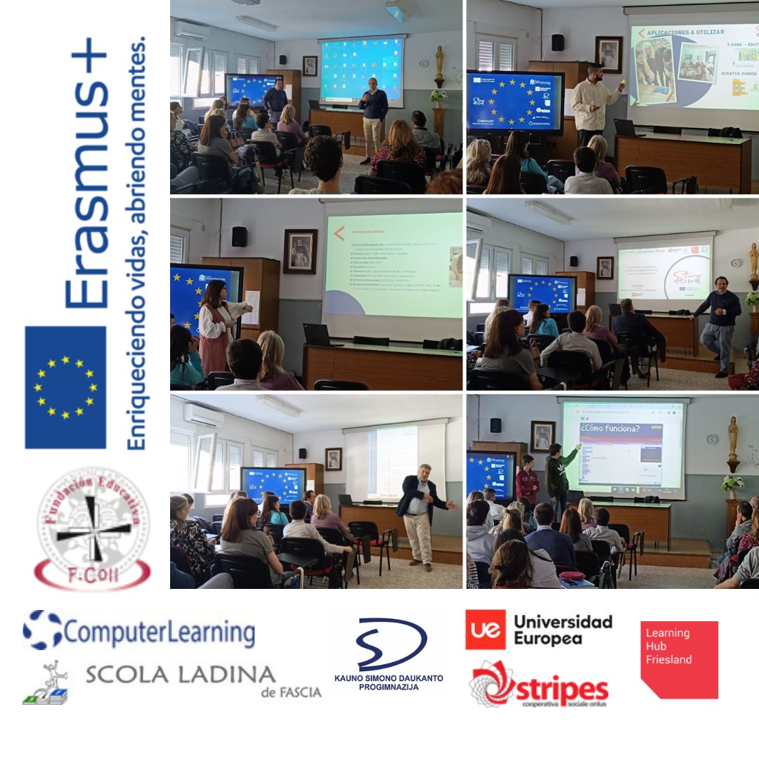 FEFCMadrid's tweet image. Gracias a todos los participantes en la Jornada sobre Codificación Narrativa en la Escuela Infantil y Primaria y a las entidades colaboradoras. Deseando adentrarnos en el proyecto #StoryCode
@fefcoll 
@ueuropea 
@scola_ladina 
@learninghubfriesland 
#erasmusplus #FEFCMadrid