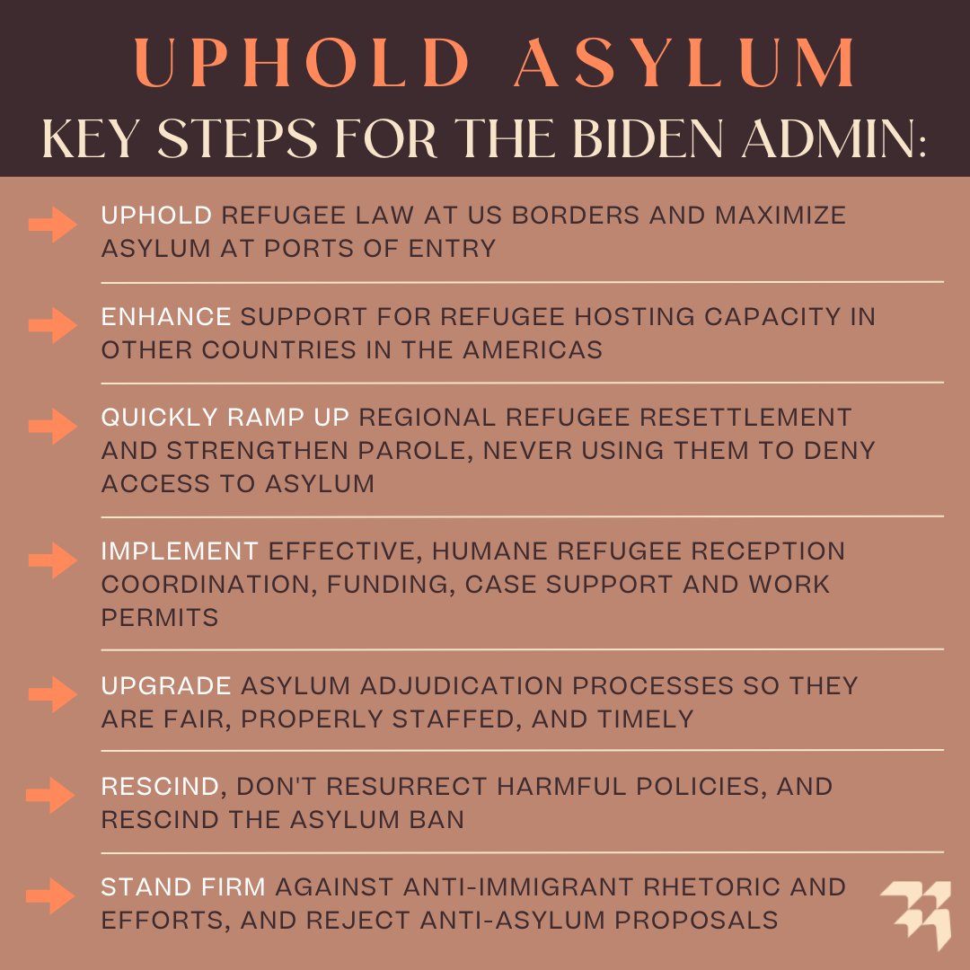 Another reminder that we need real, humane and effective solutions to strengthen the asylum system and address border challenges, NOT more bans, bars & cruelty that turns people seeking protection away to danger. humanrightsfirst.org/wp-content/upl…