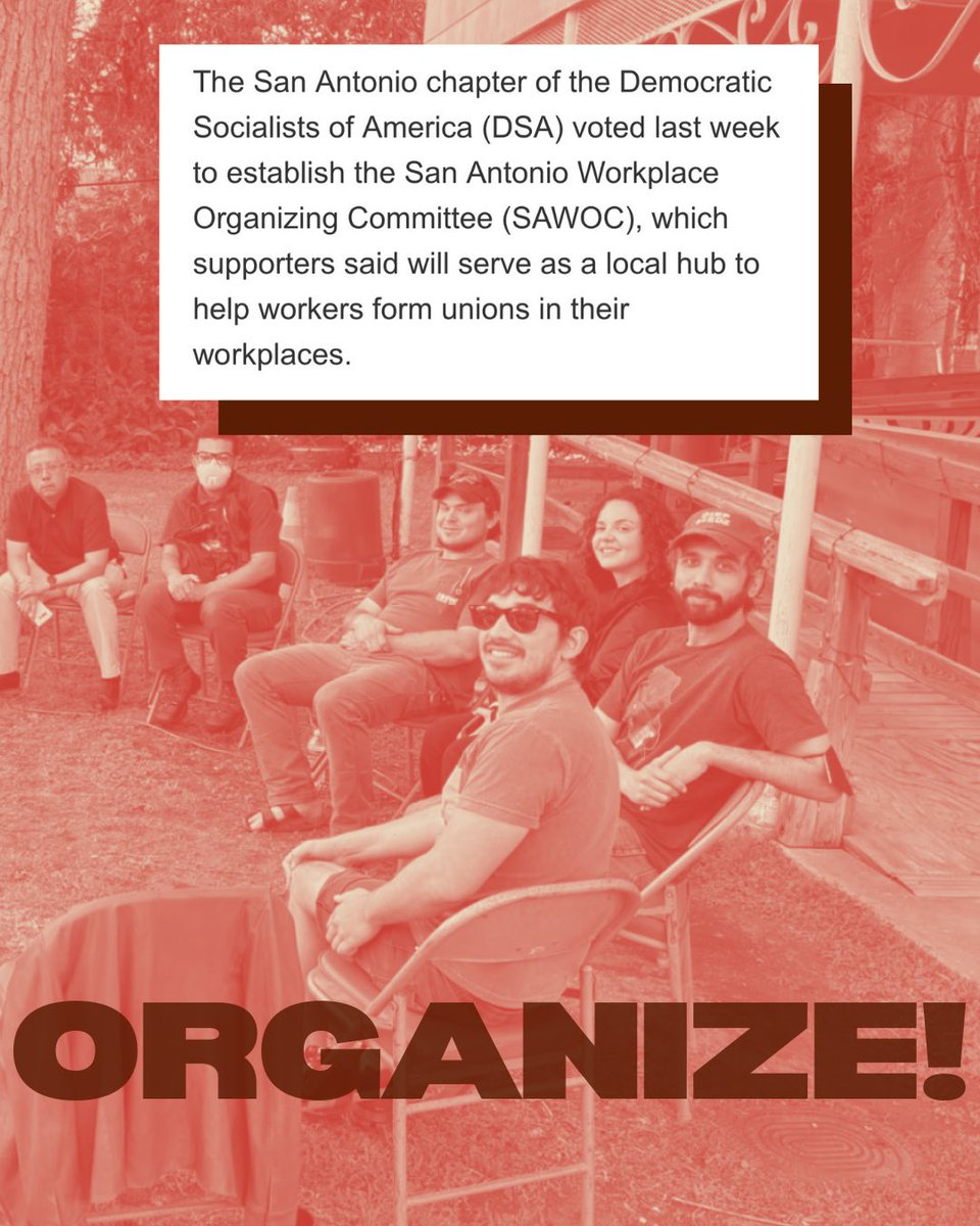 Late to the Party 🎉 , but never late to help Organize the workplace! 🤝We are here to support and provide resources to any worker, of any sector, organize their workplace. We are project of @SanAntonioDSA and apart of @organizeworkers . Check the links in our Bio to learn more!