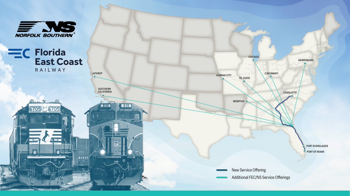 Are you looking to move agricultural commodities from South Florida to markets across the US? Our new Florida Express service, in partnership with Florida East Coast Railway, can safely and reliably deliver these commodities for you. Learn more: bit.ly/3wN8Z0q