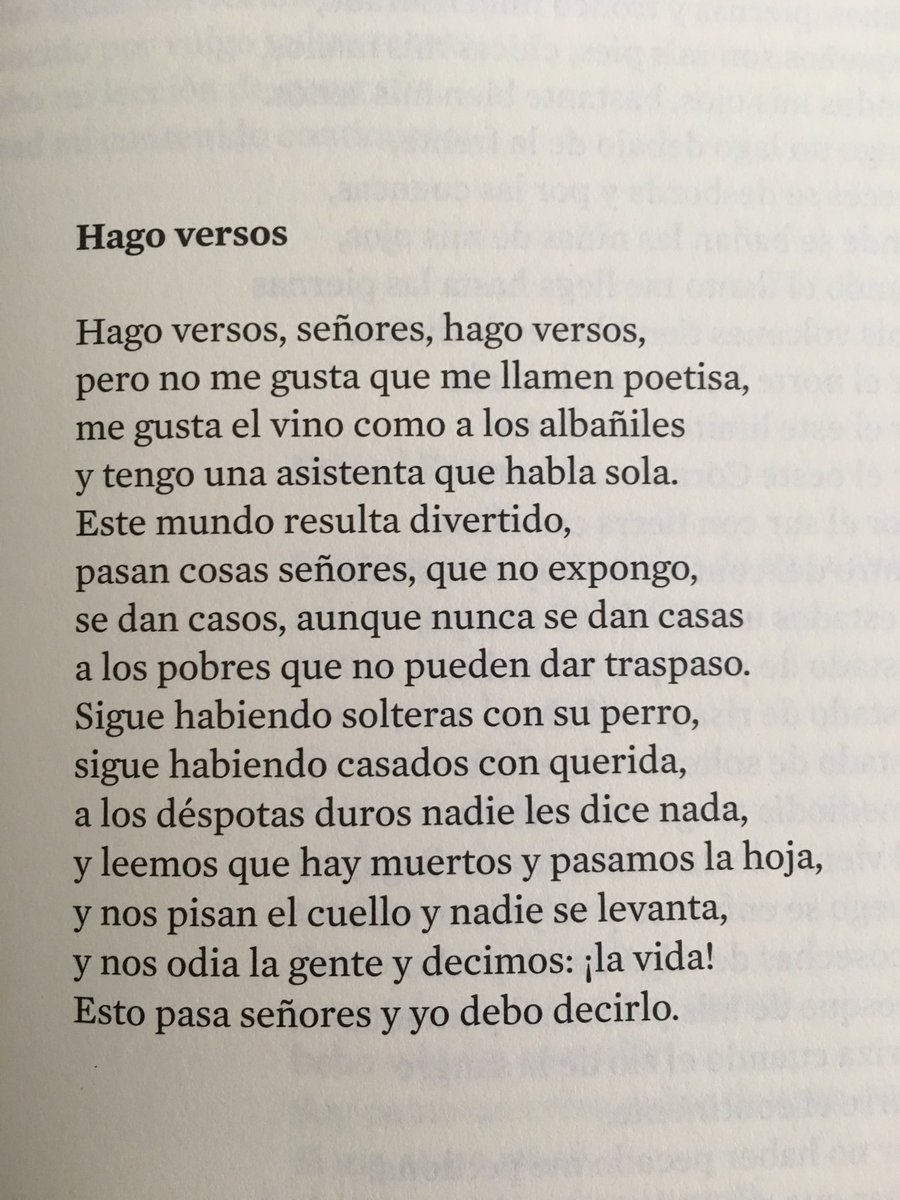 «Hago versos», de Gloria Fuertes.