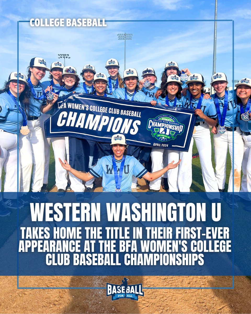 INTRODUCING YOUR 2024 WOMEN’S COLLEGE CLUB BASEBALL CHAMPIONS FROM @WWU Read more about their incredible journey to the Club Championships to win it all for the first time in school history: instagram.com/p/C5hTZDgv-5C/… @seattletimes @ESPNAssignDesk @KING5Seattle