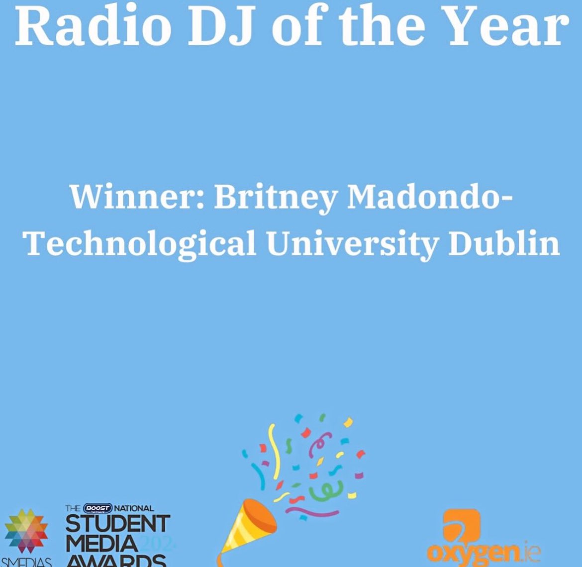 Congratulations to Britney Radio DJ of the year #smedias