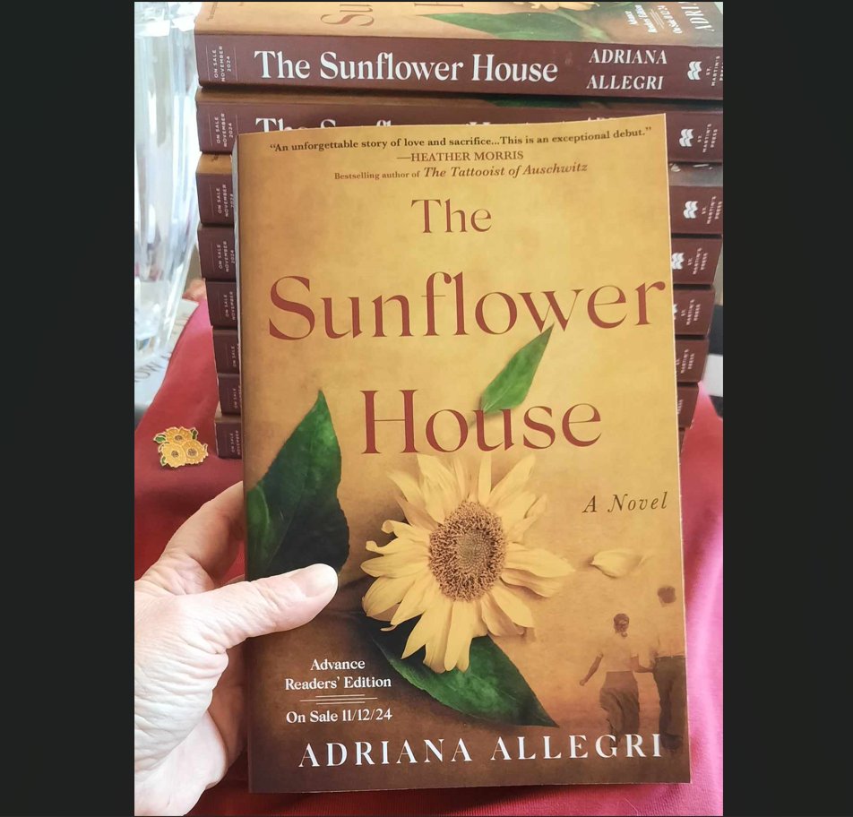 So happy today! We're still months out until this book is published, but the ARCs for The Sunflower House have finally arrived🌻 If you're a book blogger, booktoker, or reviewer, the e-ARC is up (on NetGalley). Initial reviews on Goodreads are positive, so I'm thrillled! (1/3)
