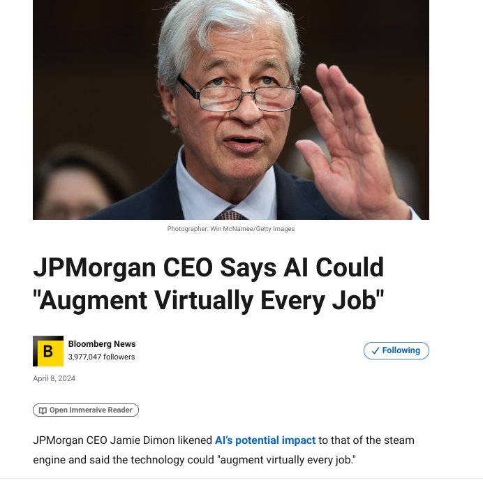 #artificalintelligence #actorslife #Jobs #AI #SagAftraMembers #FutureOfWork 
 #technology #together #actors

ACTORS & OTHERS👉'We are in this together'

Take a listen👉'I AIN'T NO AI'🎤
🎹🎷
songwhip.com/temperance-lan…

JPMorgan CEO says...#ClickHere #link👇

pymnts.com/news/artificia…