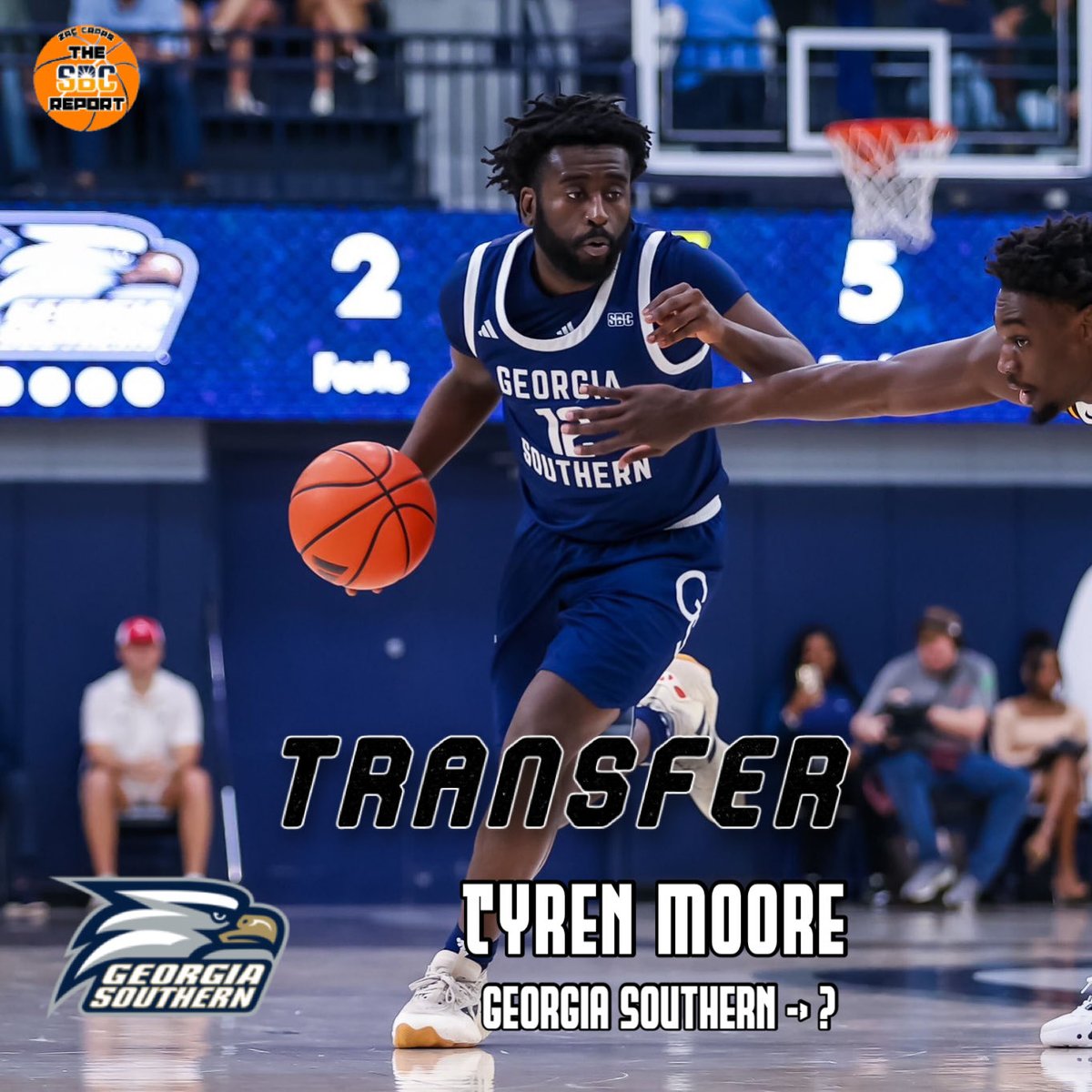 🚨Georgia Southern G Tyren Moore is entering the transfer portal 

📊The 5’11” senior averaged 17 PPG last season.

#GeorgiaSouthern #SunBeltMBB #CollegeBasketball