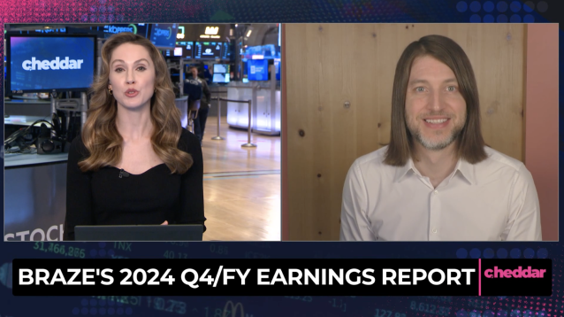 Michael44133's tweet photo. .@Braze Cofounder and CEO Bill Magnuson joins Cheddar to discuss the company’s Q4 FY'24 earnings, how it is incorporating AI to be more efficient and effective, and how AI is helping marketers develop more creative customer engagement strategies https://t.co/IMf8dv8CDF https://t.co/BSB5CgMvQA