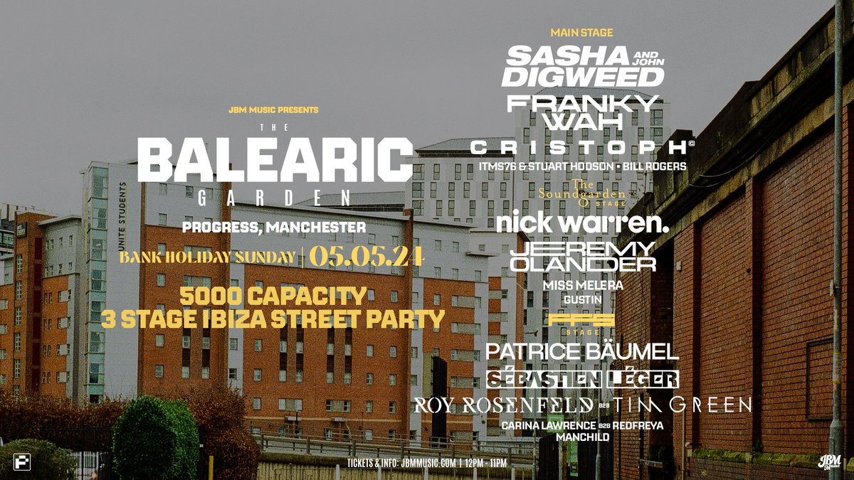 Manchester, this one's going to be unreal... Join us: bit.ly/TheBalearicGar…