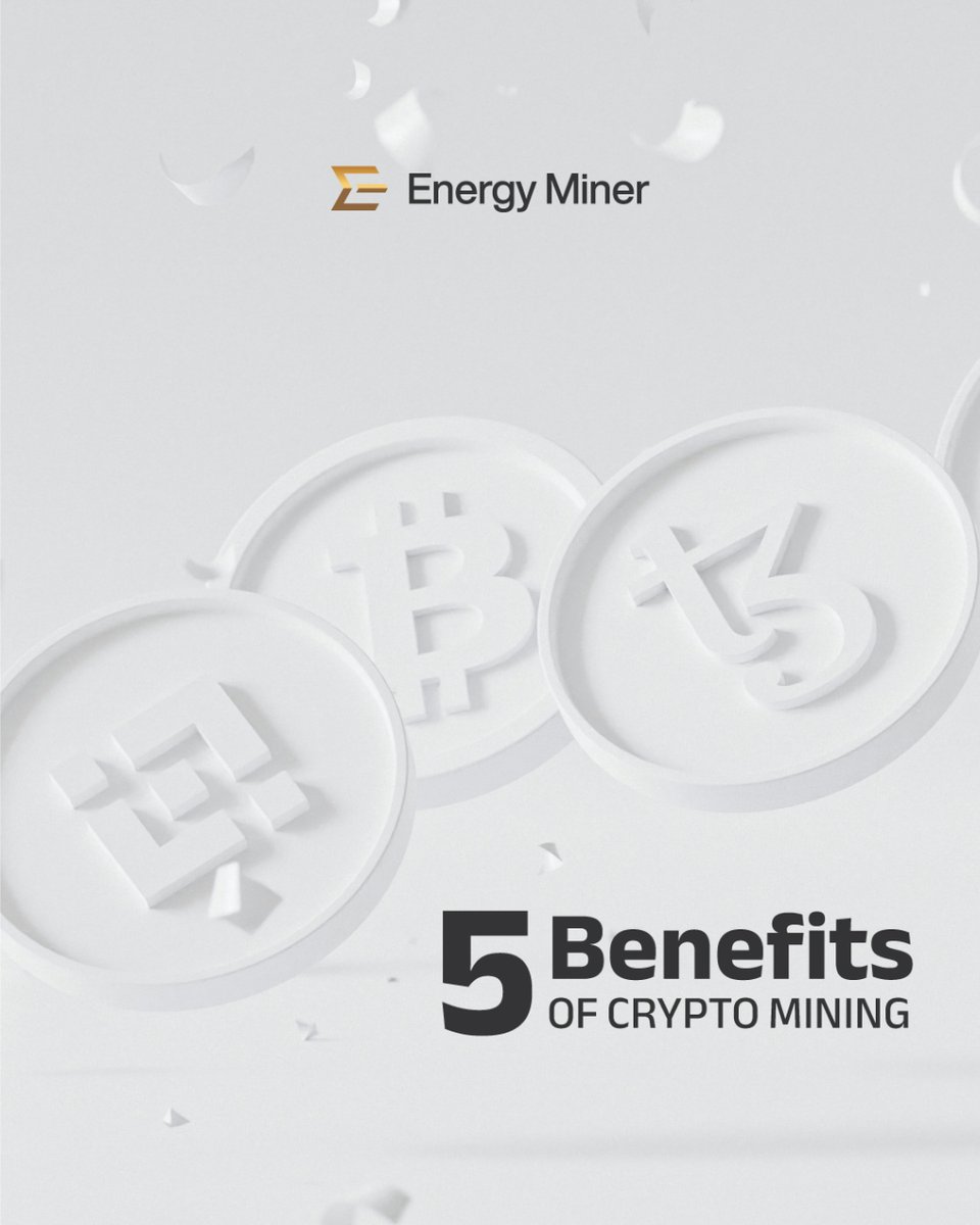 Top 5 reasons why mining cryptocurrencies is the ultimate financial opportunity:

- Global Accessibility
- High Earning Potential
- Decentralized Security
- Passive Income Stream
- Technological Advancement

➡️Discover more at energyminer.io