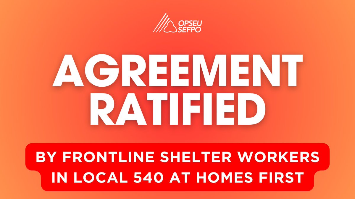 Homes First shelter workers have won significant wage improvements in their new contract! By standing strong through months of bargaining, these workers have achieved gains that will help them start to catch up with the astronomical cost of living in Toronto. /1