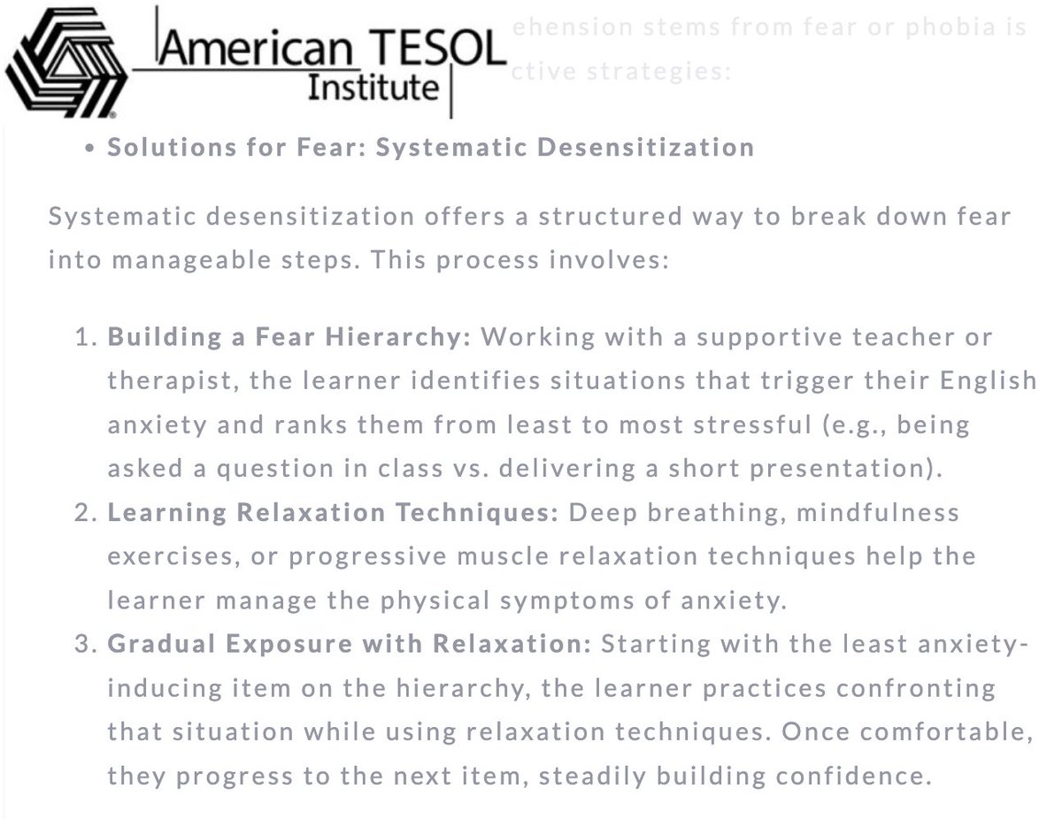 Overcoming English Language Anxiety: Fear vs. Phobia americantesol.com/blogger/overco… #TESOL #ESL #EFL #LearnEnglish