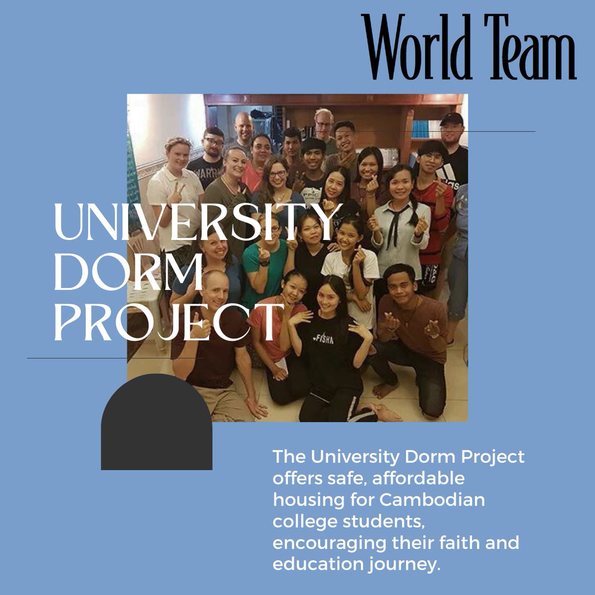 This university dorm ministry provides a cost-effective housing solution for Cambodian college students, enabling them to pursue their higher education while following the path Jesus has for them. Head to our website to support this ministry project! loom.ly/ab8sE_k