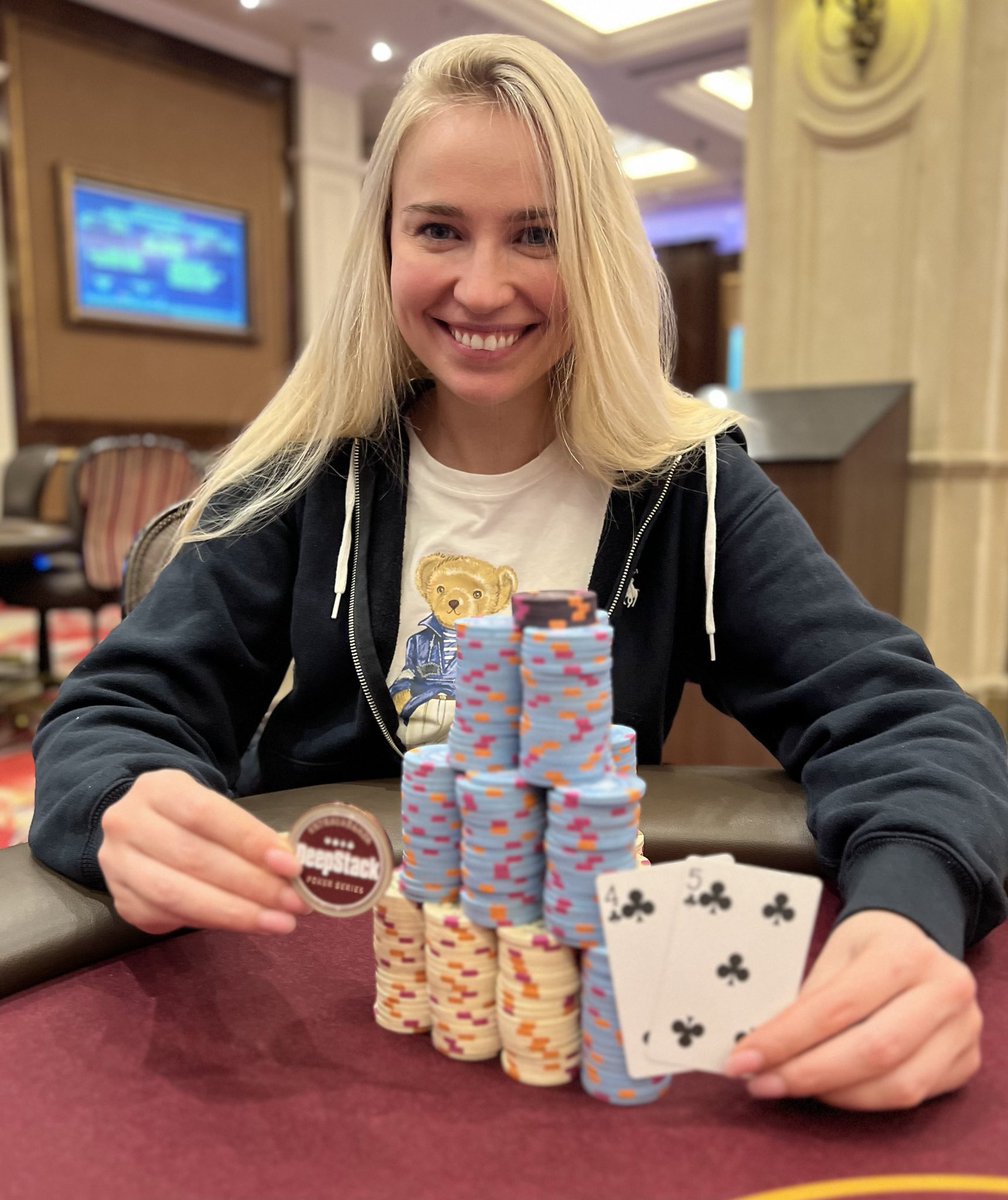 Congratulations to Olga Iermolcheva of Ukraine who was the winner via heads-up chop in our DeepStack Extravaganza Event #14 $400 NLH EpicStack $20,000 guarantee on 4.09.24 Olga takes home the DeepStack Extravaganza bronze coin and $6,410