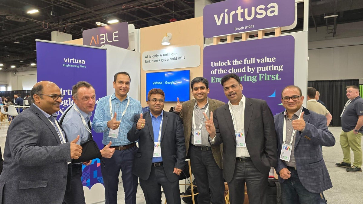 Day 2 at #GoogleCloudNext24! Don't miss Virtusa at booth 1941! Discover how our #EngineeringFirst approach empowers businesses with cutting-edge solutions: genAI, cloud modernization, data analytics, and more. See you there! #VirtusaAtGoogleCloudNext | @googlecloud