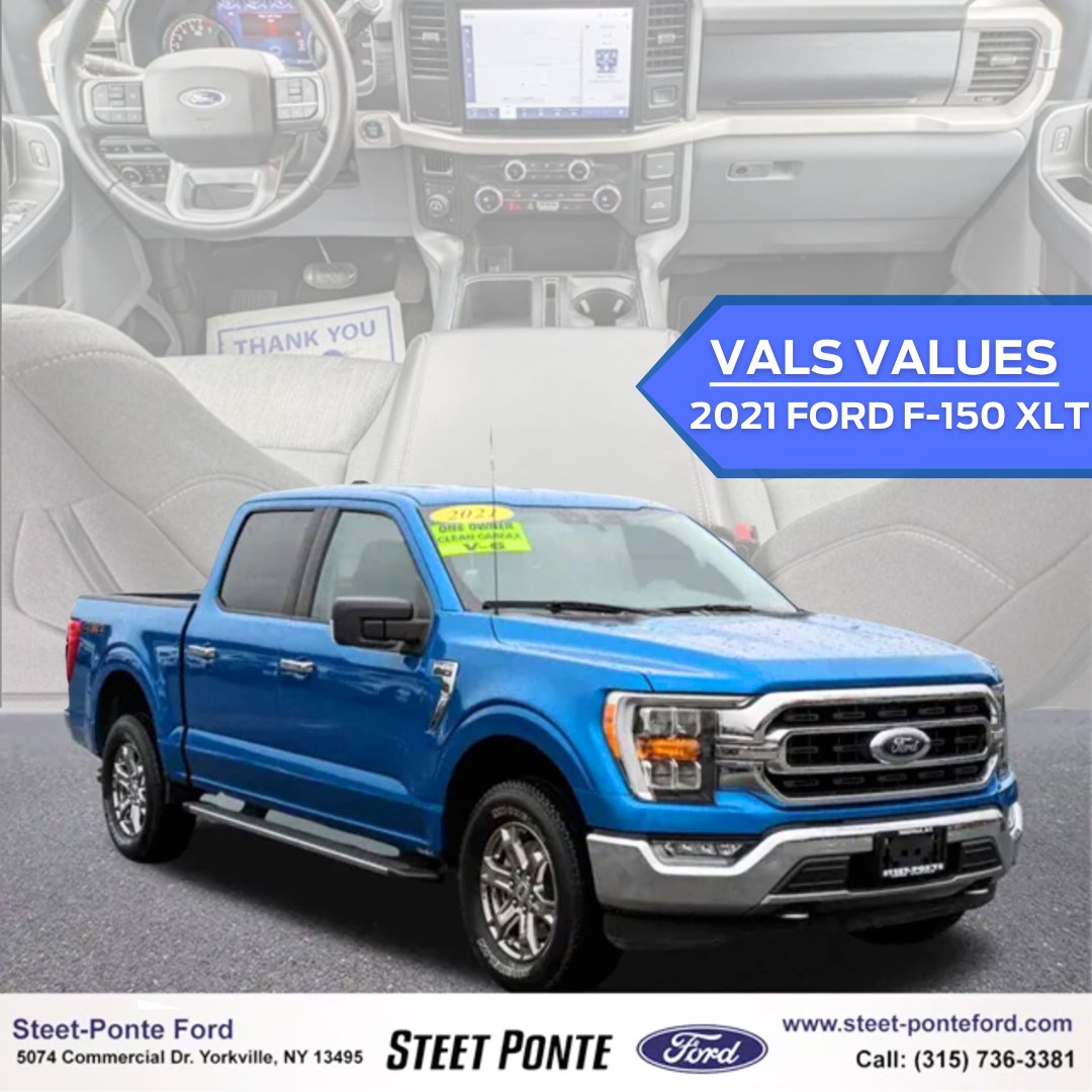 Val's Values brings you the best deals, starting with the 2021 Ford F-150! Ask for Val at Steet Ponte Ford and enjoy exclusive money-saving offers on this powerful truck. It's time to upgrade to Ford quality! 🚀🚚  bit.ly/4d55GTl
#ValsValues #SteetPonteFord #F150Upgrade