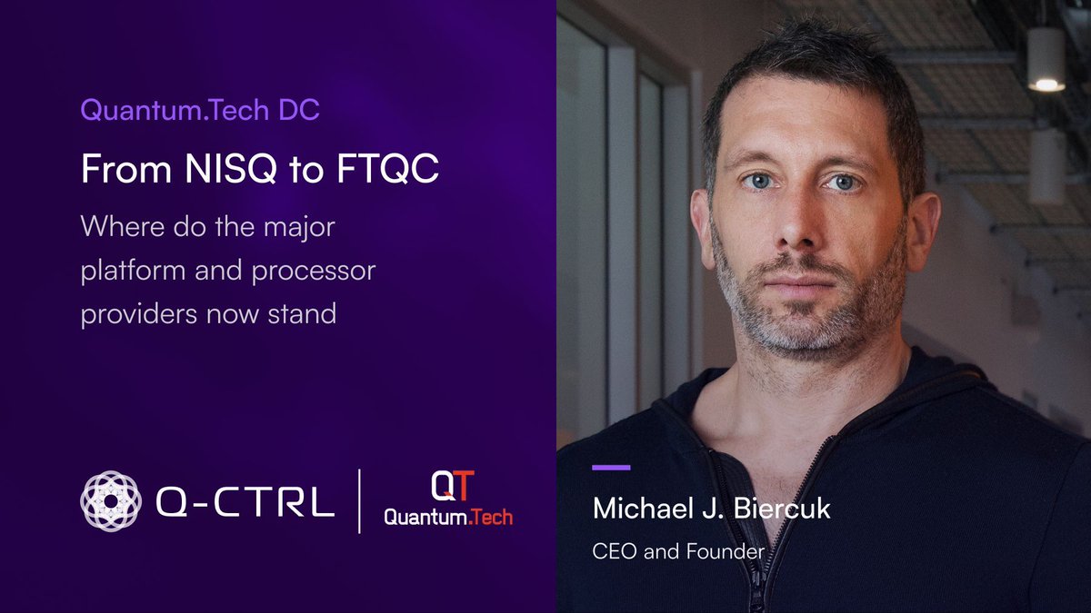 We’re back at Quantum Tech USA! @MJBiercuk, our CEO and Founder, will present on a panel exploring the NISQ to FTQC roadmap with a focus on quantum error suppression and integrated performance management for #QuantumComputing platforms. buff.ly/4cFcoPx