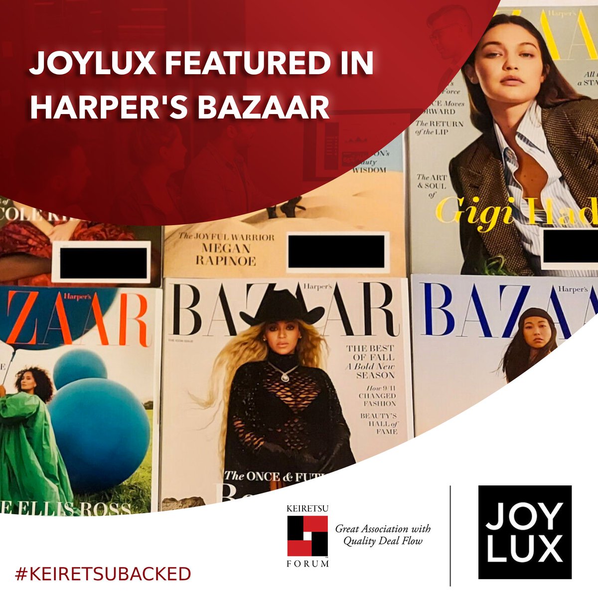 k4northwest's tweet image. #KeiretsuBacked Joylux was recently featured in Harper&apos;s Bazaar magazine, signaling it as a leader in vaginal LED therapy. The company&apos;s vFit Gold Device, the first intravaginal LED tool, is shaping women&apos;s wellnes. Read more: tinyurl.com/4y2mxk29

#Joylux #HarperBazaar