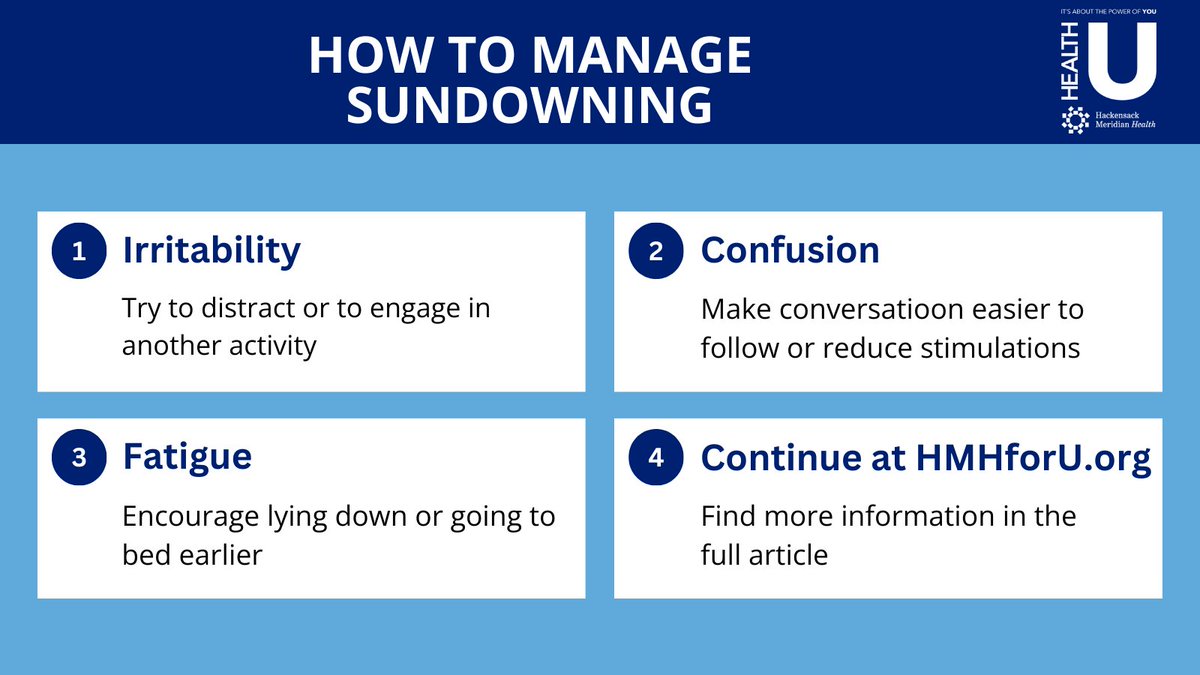 For people with dementia, feelings of confusion, aggression or forgetfulness can become common in the late afternoon or early evening. Here's how to manage some of the symptoms.