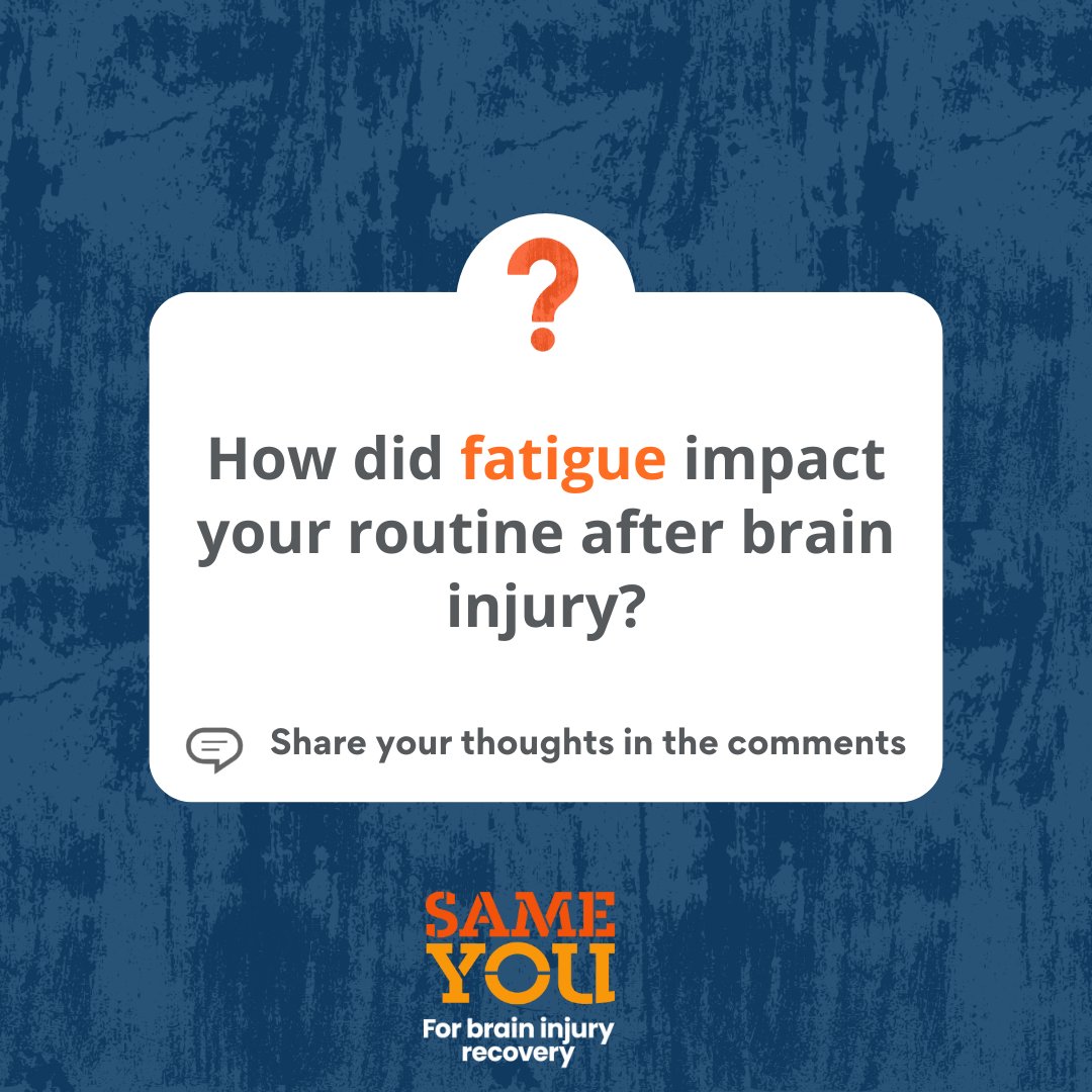 Fatigue is a common symptom experienced by brain injury survivors. The impact of fatigue on daily routines can be significant, affecting cognitive functioning, mood and overall quality of life. Tell us how fatigue impacted you and share a few tips with our community. #Fatigue