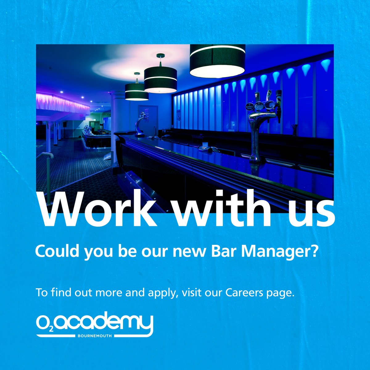 NEW VACANCY: We have an exciting opportunity for a new bar manager here at O2 Academy Bournemouth. Our bar manager is responsible for multiple bars, a large team & stock control across a wide variety of live events. Find out more, share & apply here 👇 bit.ly/BmouthBarMgr