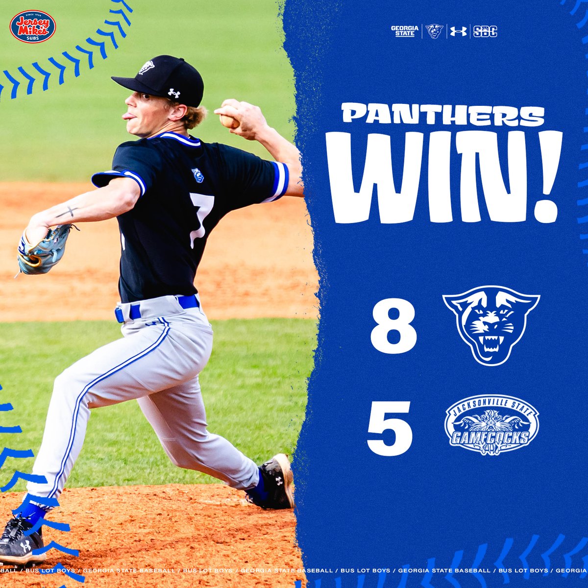𝗥𝗢𝗔𝗗 𝗗𝗨𝗕 ‼️ Davis Chastain strikes out 7⃣ of the final 9 batters to seal the win! #LightItBlue | #BLB
