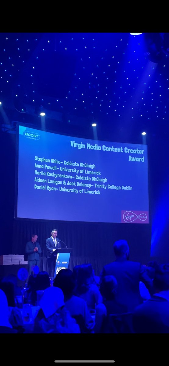 Two more UL nominations for Daniel Ryan and Anna Powell for the Virgin Media Content Creator Award👏👏🥳
<a href="/journalismatUL/">UL Journalism</a> <a href="/UL/">University Of Limerick</a>