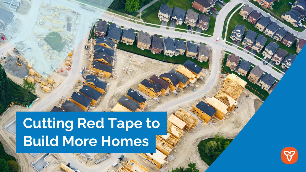 Today, Ontario introduced legislation to help: ⏩ build homes faster at a lower cost 💻 improve consultation tools 🏘 build more types of homes, including student housing 🛠 prioritize infrastructure for ready-to-go housing projects news.ontario.ca/en/release/100… #Ontario