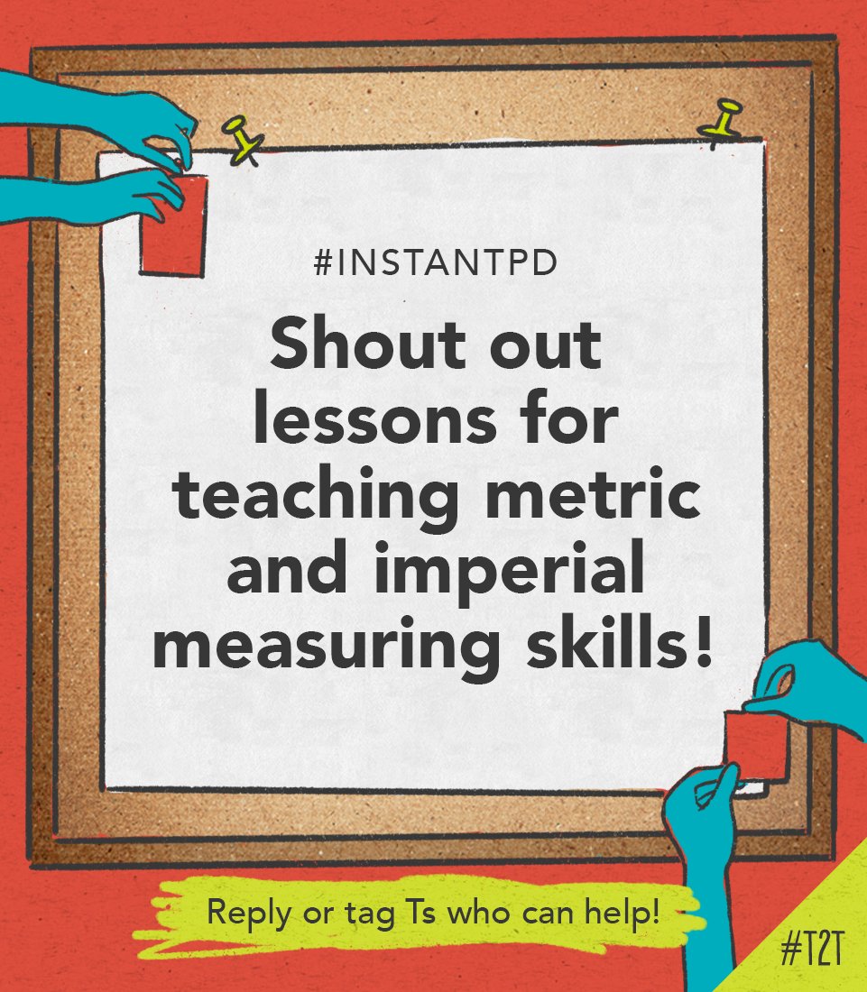 A measured approach is always best! 📏

That's why T @OBrienSci is looking to try new lessons that teach basic metric and imperial measuring skills. Drop your favorite strategies and lessons in the comments. 👇

#InstantPD #HSChat #EduTwitter #Scichat