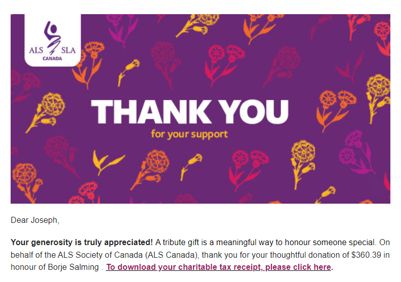 FlowBuds (@joeyferg) on Twitter photo My Q1 2024 Börje shirt profits of $360.39 have now been donated to <a href="/ALSCanada/">ALS Canada</a> bringing the total donated so far to $5,848.48!
Thanks to everyone who continues to support this initiative.💜
You can also still grab one of the shirts over on my site:
flowbuds.ca My Q1 2024 Börje shirt profits of $360.39 have now been donated to <a href="/ALSCanada/">ALS Canada</a> bringing the total donated so far to $5,848.48!
Thanks to everyone who continues to support this initiative.💜
You can also still grab one of the shirts over on my site:
flowbuds.ca