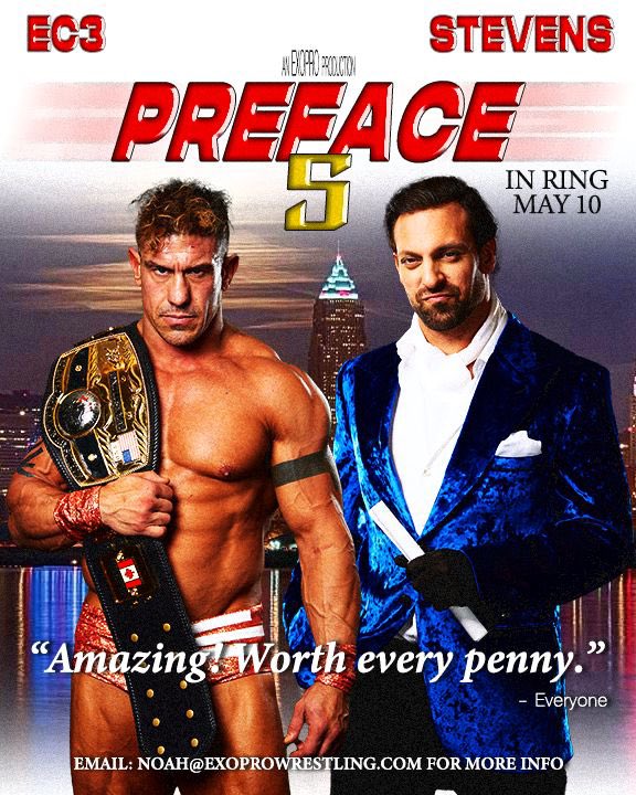 #Preface RETURNS Friday 5/10/24! #Preface is open to TRAINED wrestlers, managers, and officials only. This is a worthwhile experience, a creative collaboration, and an awakening of the individual. If you want a job making money in wrestling, be there. Email…