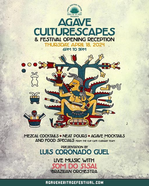 We are proud to collaborate with the Agave Heritage Festival on the free reception on Apr 18 at Hotel Congress! Historian @LuisECoronado, dir. of @SBSMXInitiative, will present on “Agave and Mezcal Culturescapes.” RSVP at bit.ly/3JybQ0J @UAZHistory @swc_uaz @UAZ_CLAS