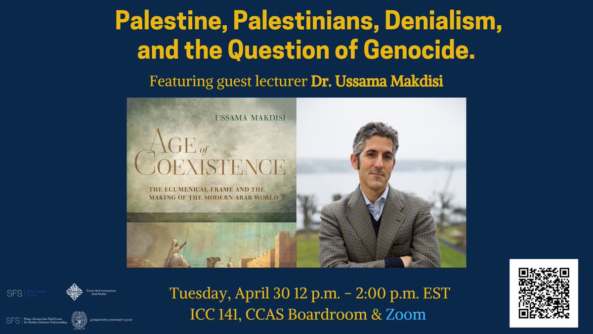 In Two Weeks | Palestine, Palestinians, Denialism, and the Question of Genocide @ccasGU @GUQatar @HoyaAfrica @naderalihashemi #ACMCU #ACMCUEvents georgetown.edu/event/palestin…